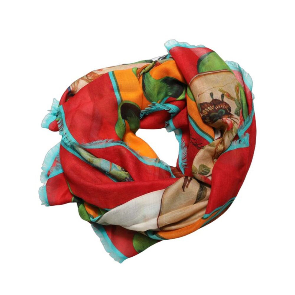 Dolce & Gabbana Multicolor Marco Polo Motifs Shawl Women's Scarf